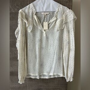 Brand new Maje long sleeve star print blouse